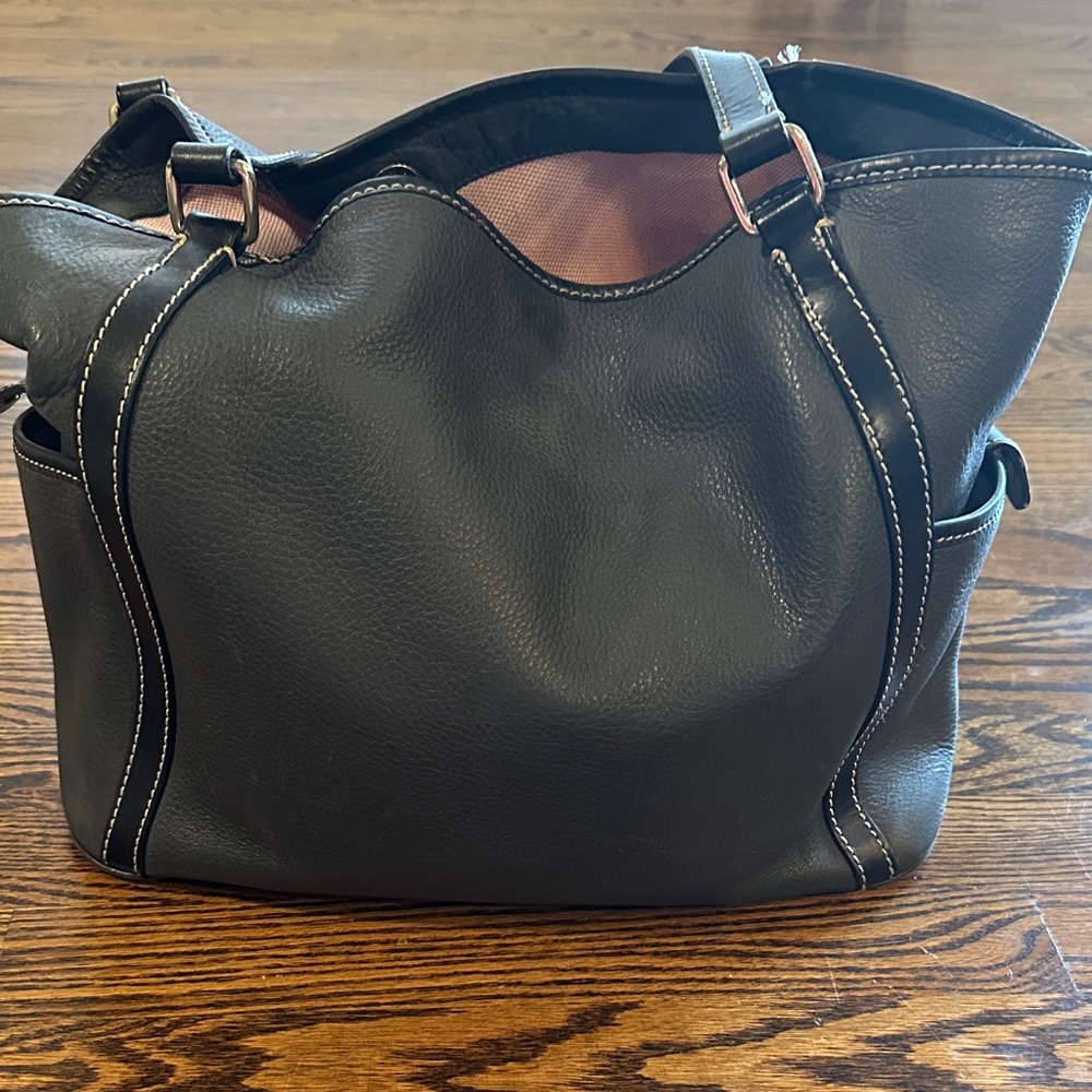 Dooney & Bourke Black Leather Tote - Picture 4 of 12